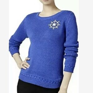 New Maison Jules Womens Sweater M/L Aruba Cobalt